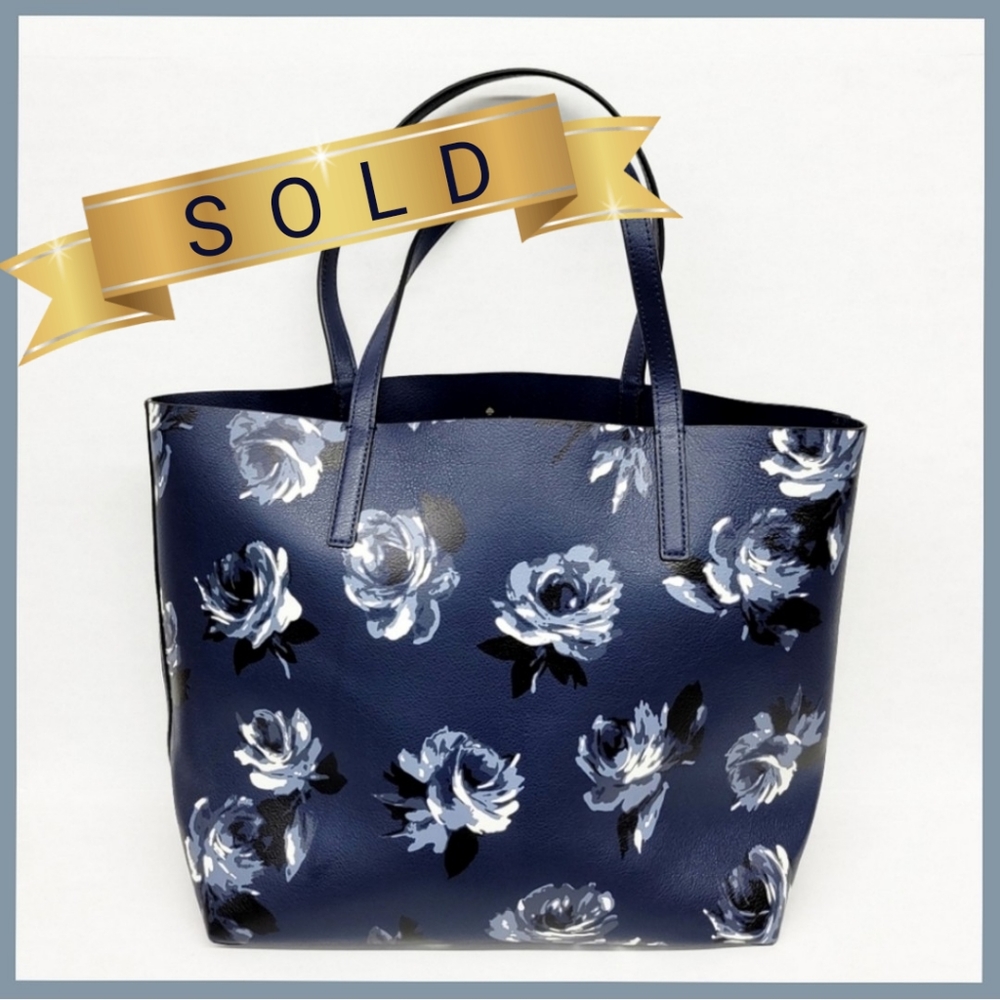 NEW KATE SPADE MYA ARCH PLACE REVERSIBLE LEATHER TOTE BAG - Picture 1 of 10
